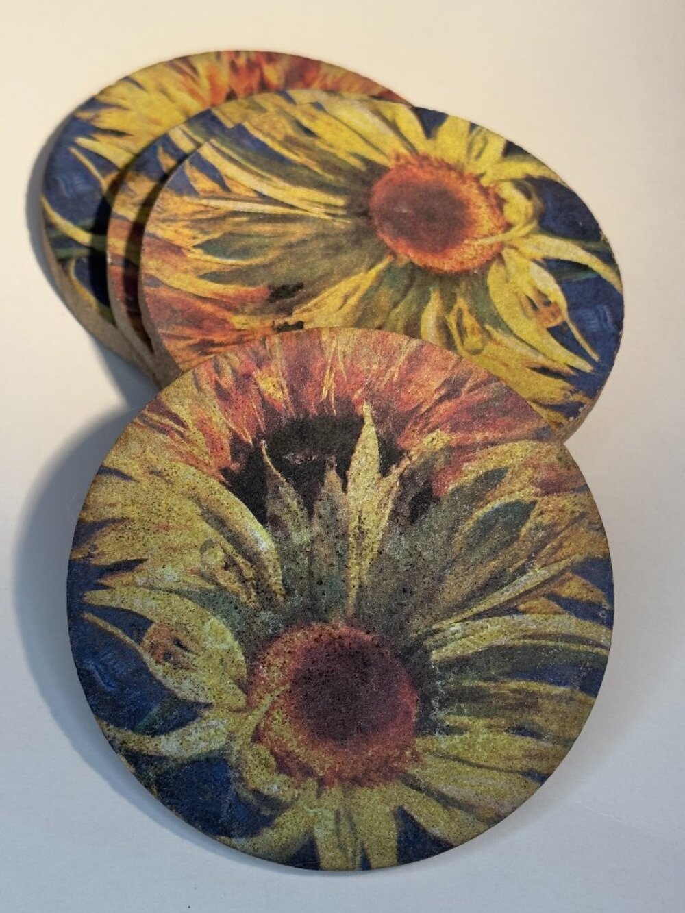 4 Sunflower Thirstystone Coasters
